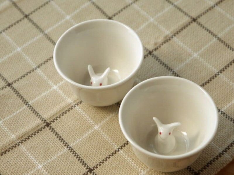 Mini Rabbit Pair Choko Cup Set