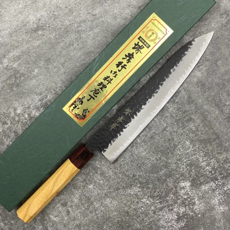 Sakai Takayuki Super Aogami Kurouchi Tsuchimi Gyuto 240mm